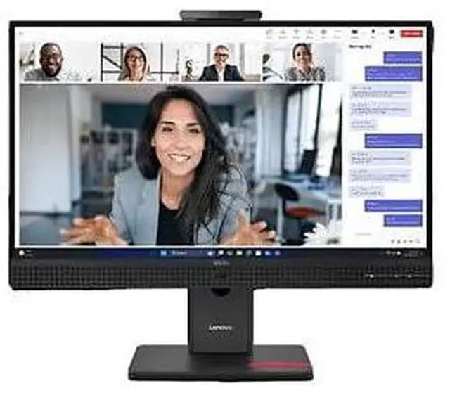 Alt view image 8 of 13 - Lenovo ThinkVision T27QD-4v 27" QHD USB-C Docking Video Conferencing Monitor