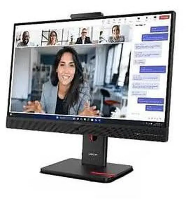 Alt view image 9 of 13 - Lenovo ThinkVision T27QD-4v 27" QHD USB-C Docking Video Conferencing Monitor
