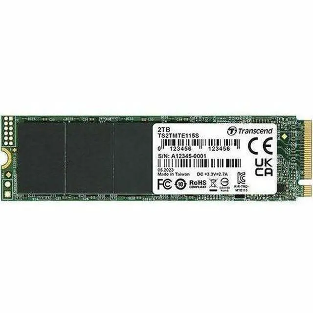 Alt view image 8 of 13 - 500GB Transcend PCIe SSD 115S NVMe M.2 2280 PCIe Gen3 x4 SSD