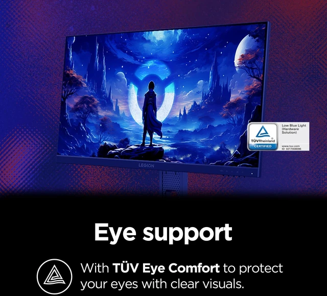 Alt view image 14 of 14 - Lenovo Legion 24-10 Gaming Monitor - 23.8" IPS FHD Display - 240Hz - 0.5ms MPRT - AMD FreeSync Premium - HDR10 - Ergonomic LTPS Stand - HDMI 2.1 and DisplayPort 1.4 - Raven Black