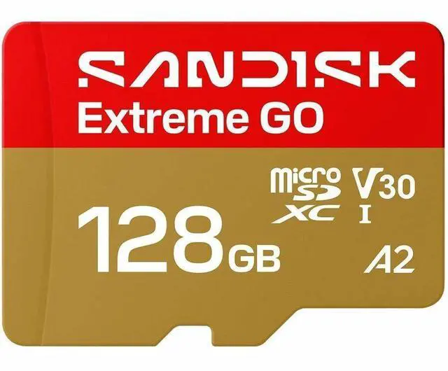 Alt view image 4 of 7 - SanDisk Extreme GO microSD 128GB microSDXC Memory Card, Up to 240MB/s UHS-I U3 4K V30 A2 for Android SDSQXGN-128G-GN6MN