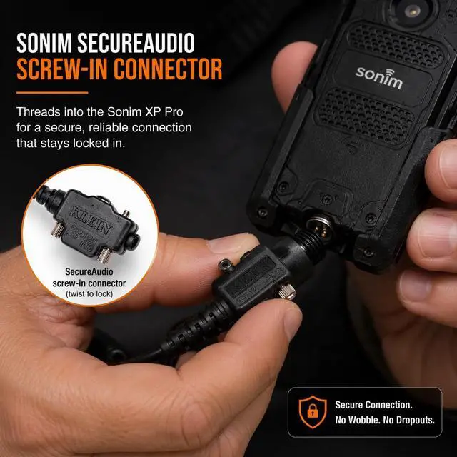 Alt view image 5 of 5 - Sonim Klein Patriot Pro 2-Wire Surveillance PTT Headset XP Pro