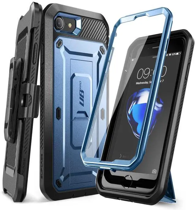 Main image of IPHONE SE UBPRO WITH KICKSTAND - BLUE