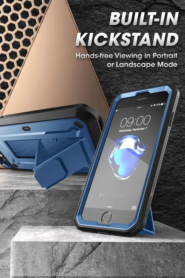 Alt view image 3 of 7 - IPHONE SE UBPRO WITH KICKSTAND - BLUE