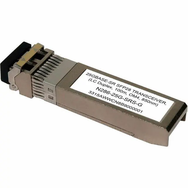 Alt view image 9 of 12 - Tripp Lite by Eaton SFP28 Transceiver - 25GBase-SR, LC Duplex MMF, 25 Gbps, 850 nm, 100 m (328 ft.) - For Optical Network, Data Networking, Server, Switching Network - N286-25G-SRS-G