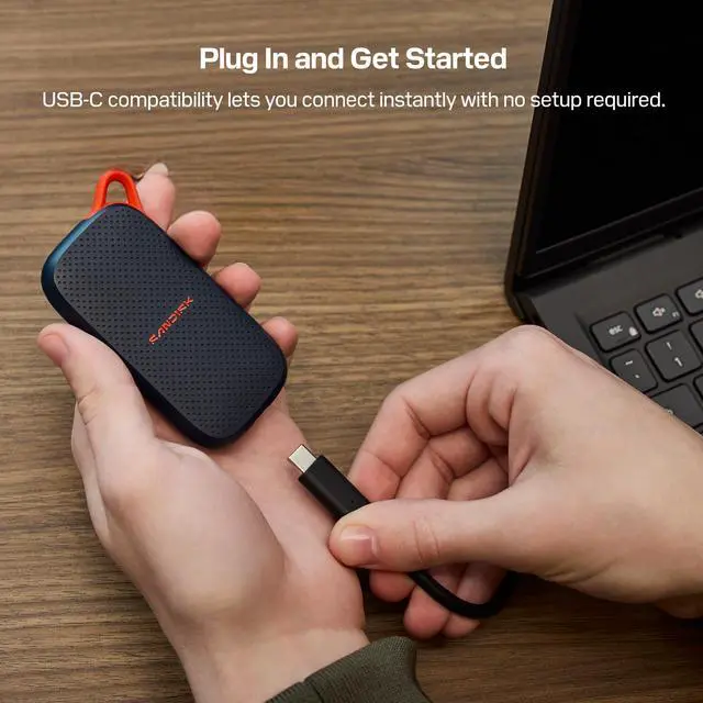 Alt view image 4 of 5 - SANDISK EXTREME PORTABLE SSD CROWN USB 3.2 GEN 2 2TB EXTERNAL DRIVES