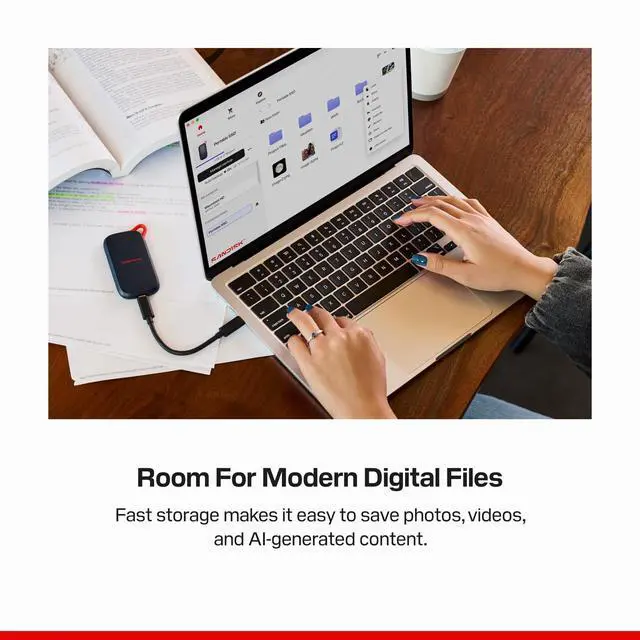 Alt view image 5 of 5 - SANDISK EXTREME PORTABLE SSD CROWN USB 3.2 GEN 2 2TB EXTERNAL DRIVES