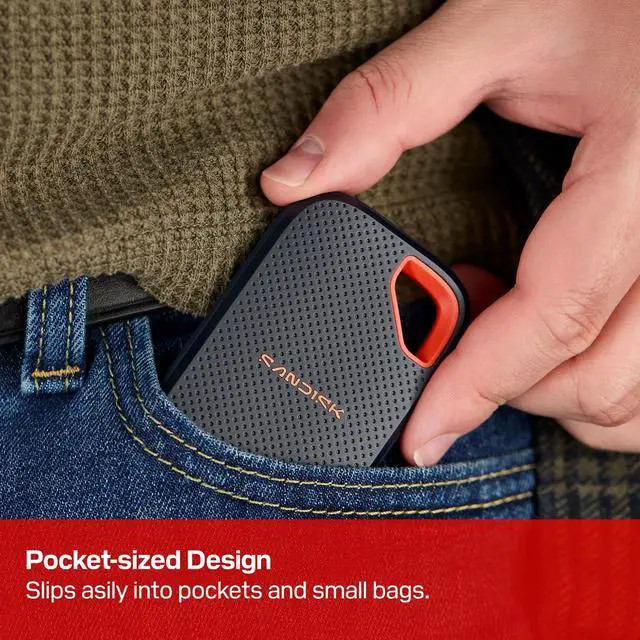 Alt view image 11 of 11 - SanDisk SDSSDE70-500G-G25 500 GB Portable Solid State Drive - External - MAC, Desktop PC, iPhone Device Supported - USB Type C - 256-bit AES Encryption Standard