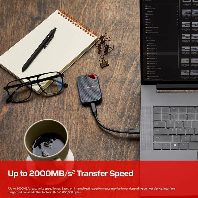 Alt view image 8 of 11 - SanDisk SDSSDE70-500G-G25 500 GB Portable Solid State Drive - External - MAC, Desktop PC, iPhone Device Supported - USB Type C - 256-bit AES Encryption Standard