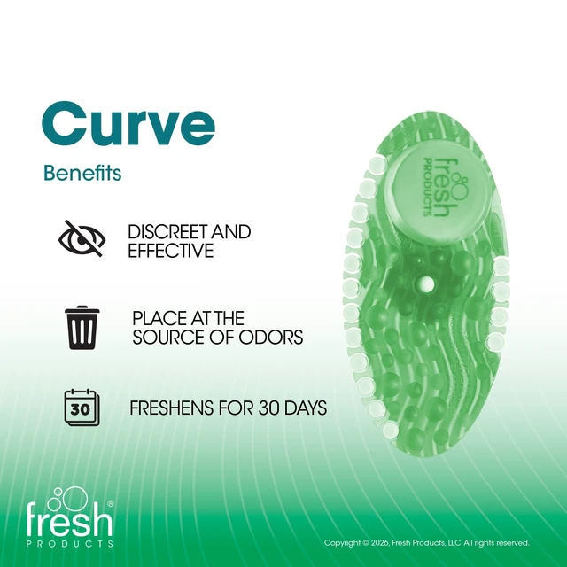 Alt view image 3 of 7 - Curve Air Freshener, Cucumber Melon, 2 Oz, 10/box