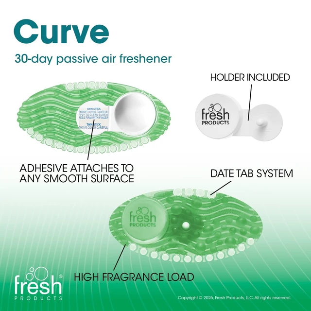 Alt view image 4 of 7 - Curve Air Freshener, Cucumber Melon, 2 Oz, 10/box