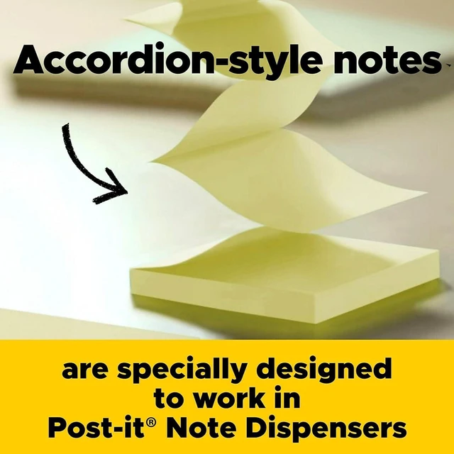 Alt view image 4 of 7 - 3M Post-it Pop-up Notes, 3" x 3", Canary Collection, 90 Sheet/Pad, 18 Pads/Pack