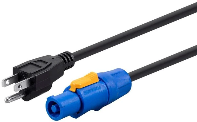 Alt view image 7 of 11 - Monoprice Pro Power Cable - 10 Feet | 16 AWG NEMA 5-15P to powerCON Connector - Stage Right
