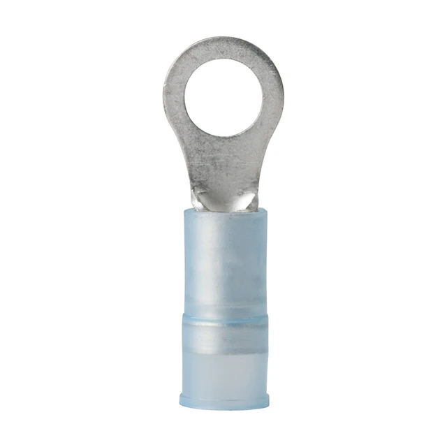 Alt view image 7 of 7 - ancor 210213 marine grade electrical nylon insulated double crip funnel entry ring terminals with insulation grip 16 to 14gauge, size 10 screw, 25pack