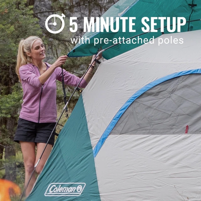 Alt view image 4 of 7 - Coleman 4-Person Skydome Camping Tent - Evergreen