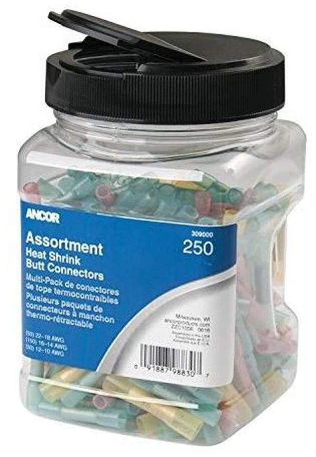 Alt view image 10 of 11 - ANCOR HEAT SHRINK BUTT CONNECTOR MULTI PACK 250 PK