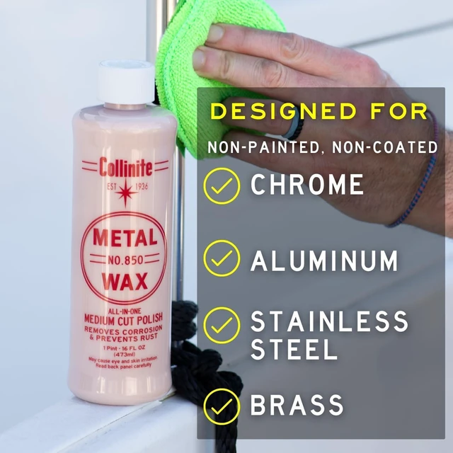 Alt view image 9 of 10 - Collinite 850 Metal Wax - Medium Cut Polish - 16Oz