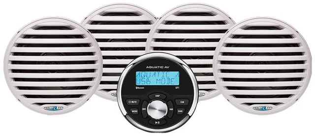 Main image of Aquatic AV Economy Gauge Stereo/Speakers Kit - White