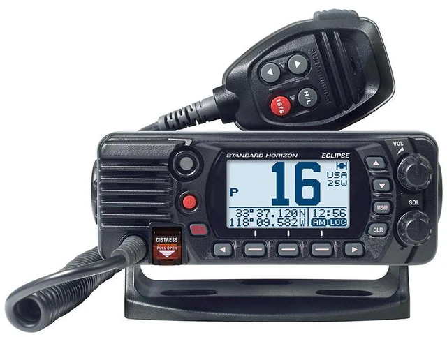 Alt view image 2 of 2 - Standard Horizon GX1410B Eclipse Series 25W Fixed Mount VHF - Black