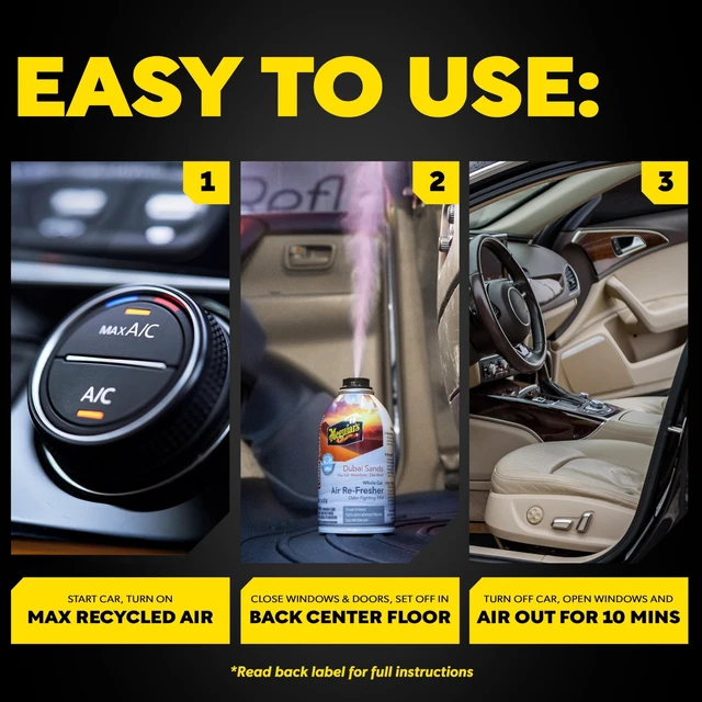Alt view image 7 of 7 - Meguiar's Dubai Sands Whole Car Air Re-Fresher Aerosol - 2oz