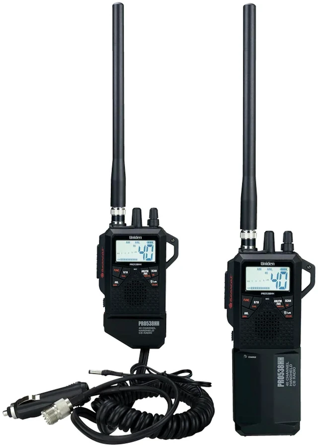 Alt view image 4 of 8 - Uniden PRO538HHFM Pro Series 40-Channel Weatherband Handheld CB Radio with Whip Antenna, Black, PRO538HHFM