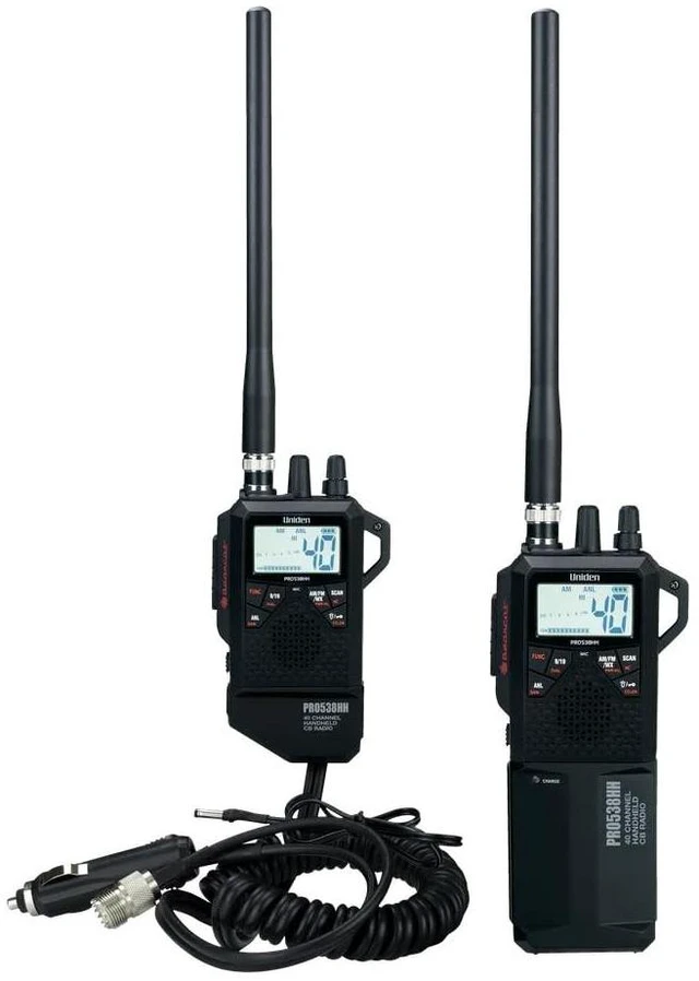 Alt view image 7 of 8 - Uniden PRO538HHFM Pro Series 40-Channel Weatherband Handheld CB Radio with Whip Antenna, Black, PRO538HHFM