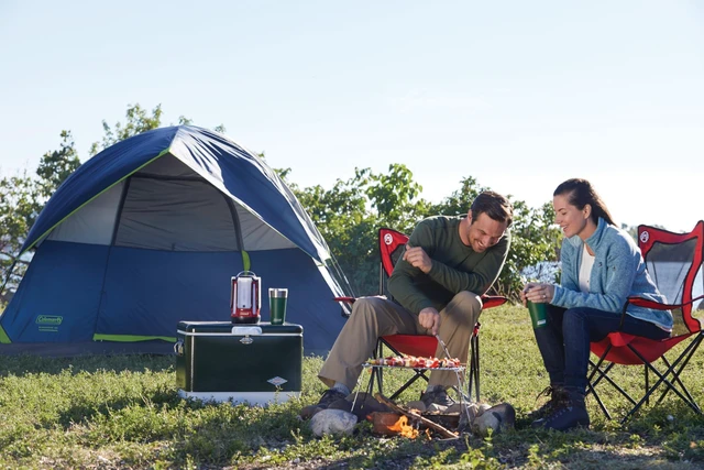 Alt view image 4 of 5 - Coleman Sundome 4-Person Camping Tent - Navy