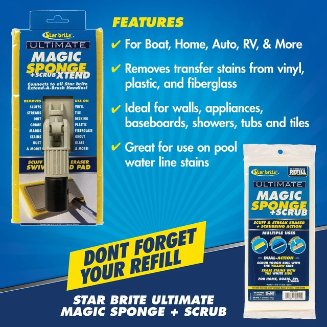 Alt view image 4 of 4 - Star brite Magic Sponge + Scrub XTEND w/Flex Head f/Pool, RV, Boat