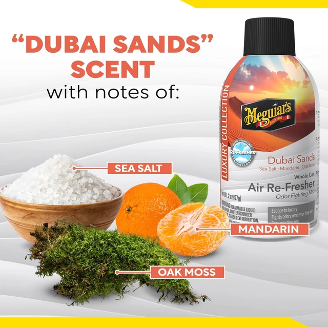 Alt view image 3 of 7 - Meguiar's Dubai Sands Whole Car Air Re-Fresher Aerosol - 2oz
