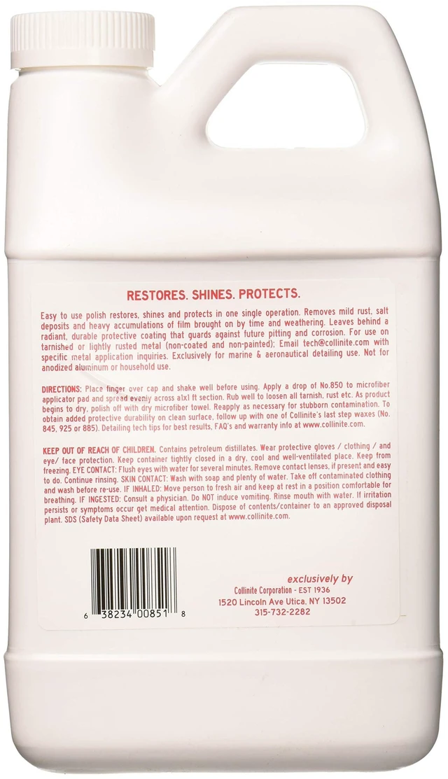 Alt view image 6 of 6 - Collinite 850 Metal Wax - Medium Cut Polish - 64Oz