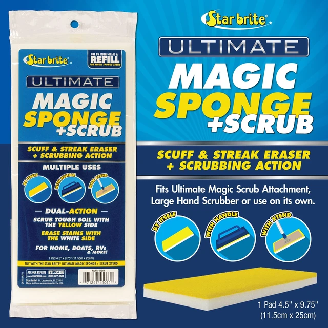 Alt view image 4 of 6 - Star brite Dual-Sided Magic Sponge + Scrub Pad f/Boats & RVs