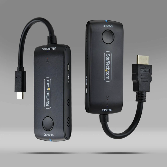 Alt view image 4 of 6 - StarTech Wireless USB-C to HDMI Extender for Meeting Rooms 4K 60Hz 65ft Range USB Powered Plug-and-Play Tx and Rx Kit 4KUSBCWIRELESS65FT