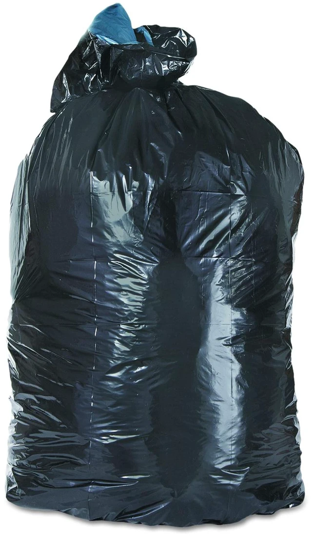 Main image of Low-Density Can Liners 45 gal 1.6 mil 23" x 46" Black Flat Pack 100/Carton 100486