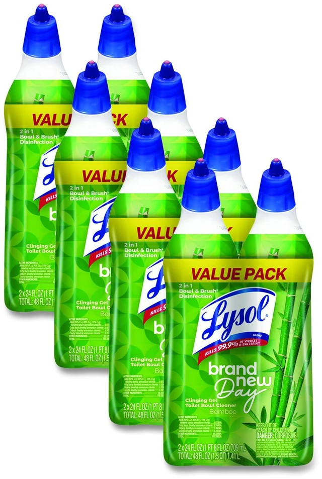 Main image of Clinging Gel Brand New Day Toilet Bowl Cleaner Bamboo 24 oz Angle-Neck Bottle 2/Pack 4 Packs/Carton 1920062016