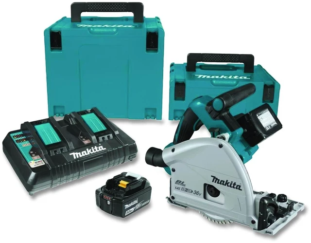 Alt view image 15 of 15 - Makita X2 Lithium-Ion 6-1/2 Inch Cordless Plunge Circular Saw Kit
