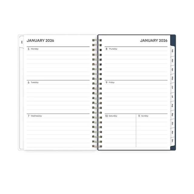 Alt view image 2 of 2 - Ashlyn Weekly/Monthly Planner Floral Artwork 8 x 5 Navy/Multicolor Cover 12-Month Jan to Dec: 2026 BLS143958
