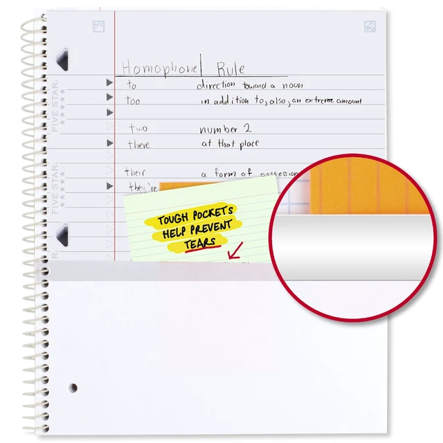 Alt view image 5 of 7 - Brushy Moves Pastel Waves Design Notebook w/ Study App 1-Subject Wide/Legal Rule Assorted Cover Color 8011 x 8.5 Sheets 930060F