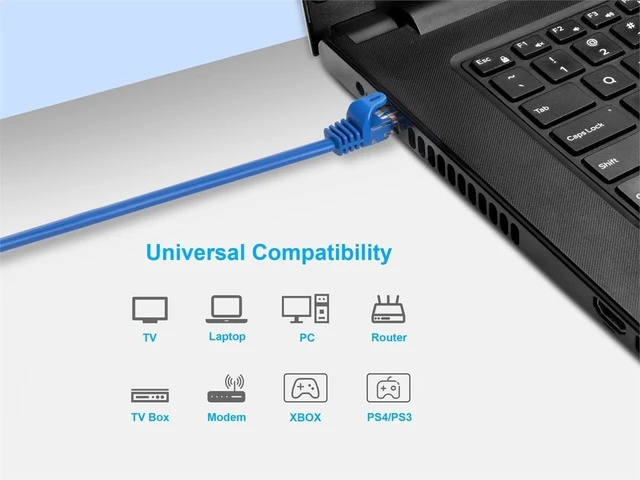 Alt view image 15 of 15 - Monoprice Flexboot Cat5e Ethernet Patch Cable - Network Internet Cord - RJ45, Stranded, 350Mhz, UTP, Pure Bare Copper Wire, 24AWG, 14ft, Blue