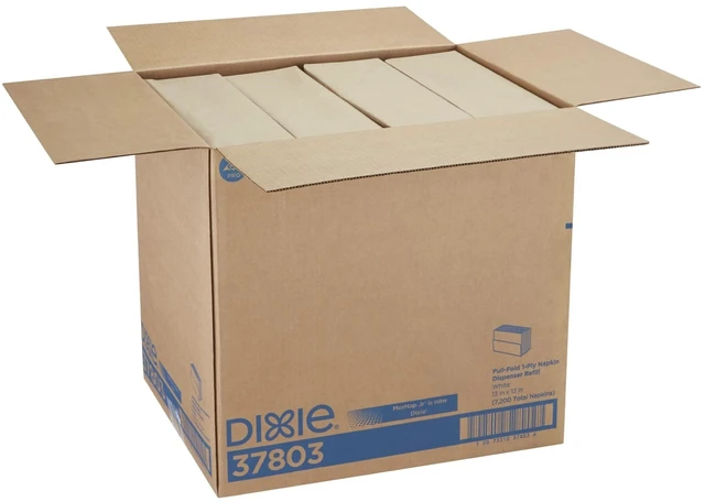 Alt view image 2 of 4 - Interfold Napkin Refills 1-Ply 13 x 12 White 600 Napkins/Pack12 Packs/Carton 37803