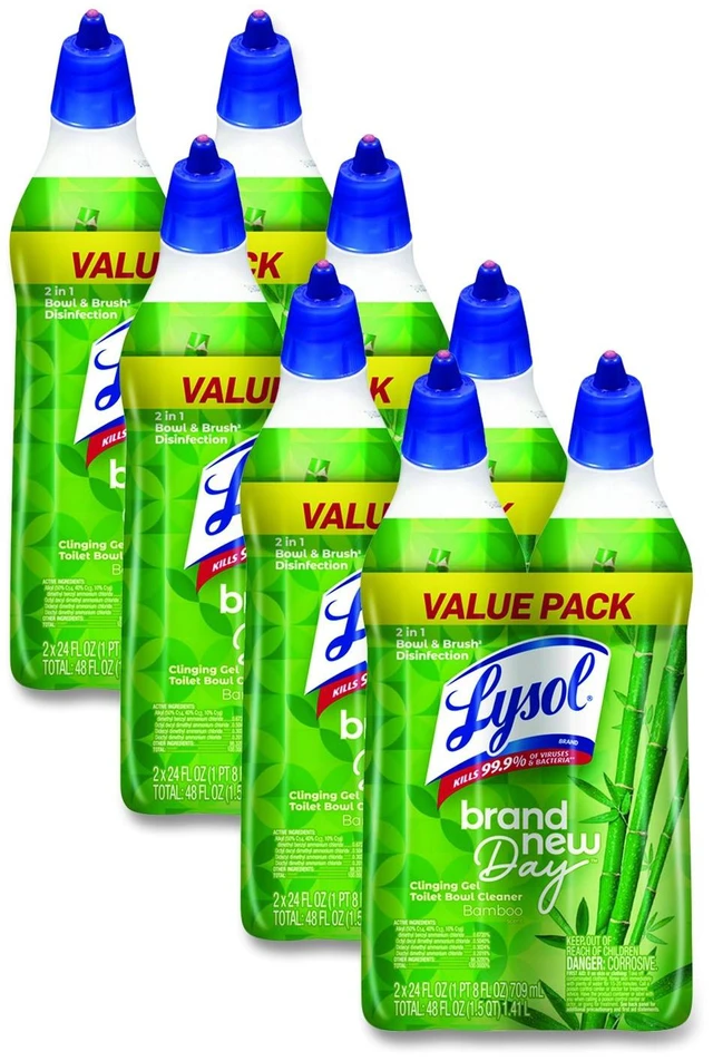 Main image of Clinging Gel Brand New Day Toilet Bowl Cleaner Bamboo 24 oz Angle-Neck Bottle 2/Pack 4 Packs/Carton 1920062016