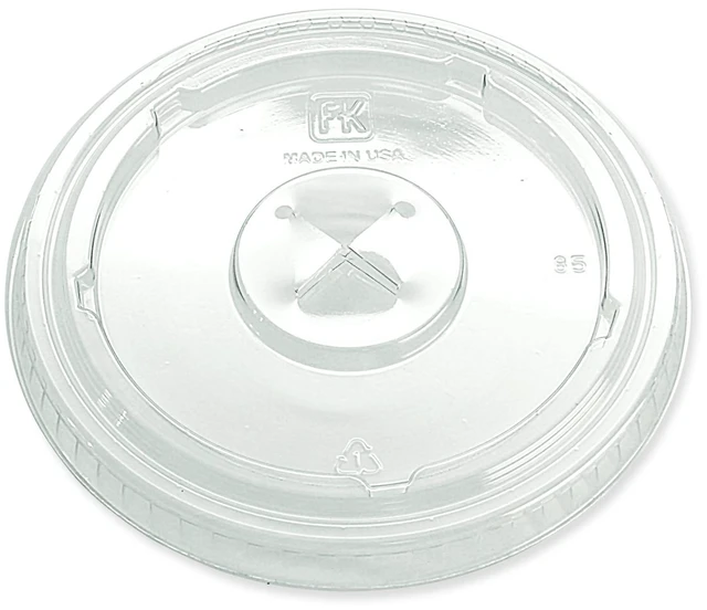 Main image of Greenware Cold Drink Lids X-Slot Fits 12 oz to 20 oz Cold Cups Plastic Clear 1000/Carton LKC1220FX