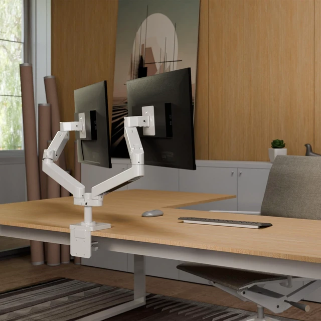 Alt view image 2 of 5 - Ergotron Mounting Arm for Monitor White 45686290