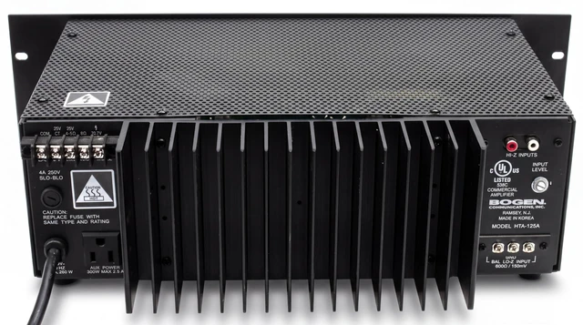 Alt view image 8 of 10 - Bogen HTA125A 125-WATT RACK MOUNTING AMPLIFIER