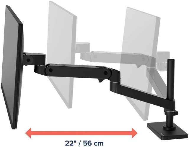 Alt view image 5 of 5 - Ergotron LX Pro Premium Monitor Arm, Single Monitor Desk Mount upto 34", Black