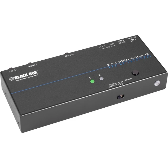 Alt view image 7 of 19 - Black Box Network Services VSW-HDMI2X1-4K 4k Hdmi Switch 2 1
