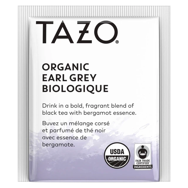 Alt view image 5 of 5 - Tea Bags Organic Earl Grey 16/Box 6 Boxes/Carton 10794522003522
