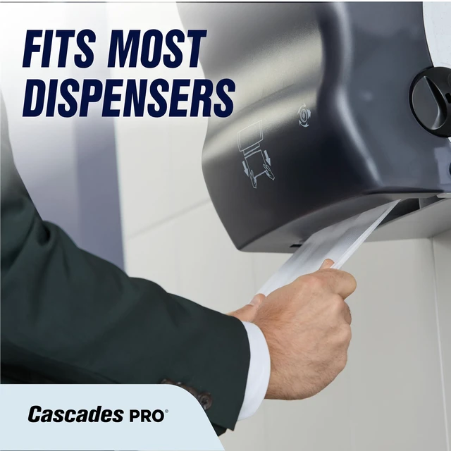 Alt view image 2 of 7 - Cascades Pro Roll Paper Towels 1-Ply 7.9" x 800 ft White 6 Rolls/Carton H080