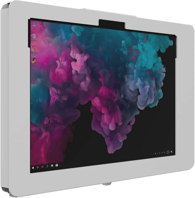 Main image of The Joy Factory Elevate II Mounting Enclosure for Tablet Kiosk Medical Cart White KMX321W