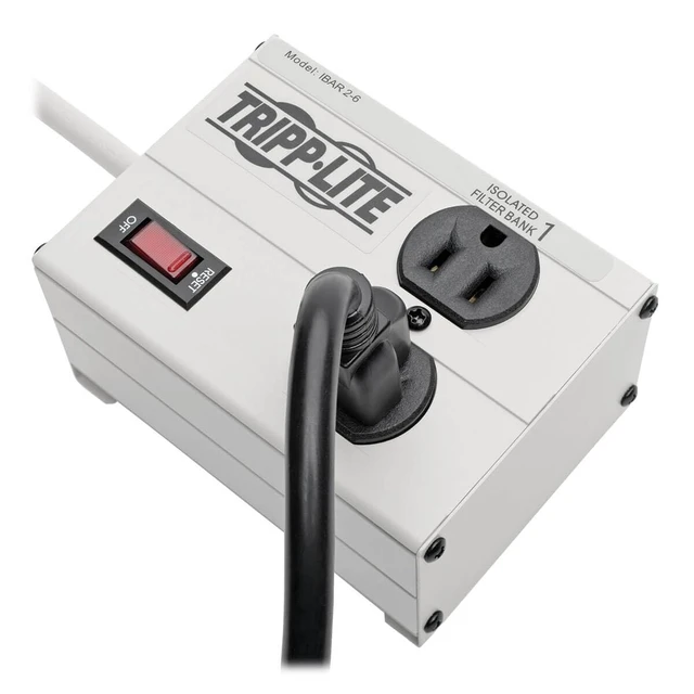 Alt view image 3 of 7 - Tripp Lite Isobar 2-Outlet Surge Protector, 1410 Joules
