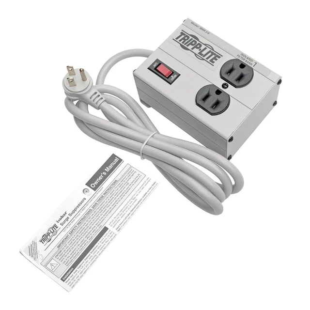 Alt view image 4 of 7 - Tripp Lite Isobar 2-Outlet Surge Protector, 1410 Joules